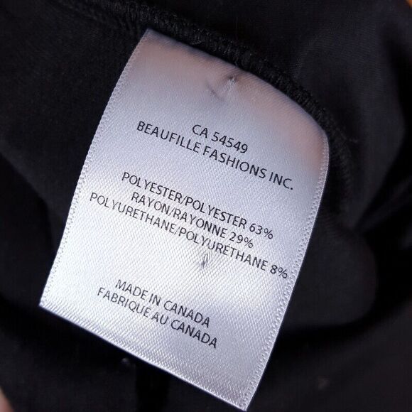 BEAUFILLE Pants Womens Size 0 Black Straight Leg Ankle Slit ALCOTT Trouser - Picture 9 of 13